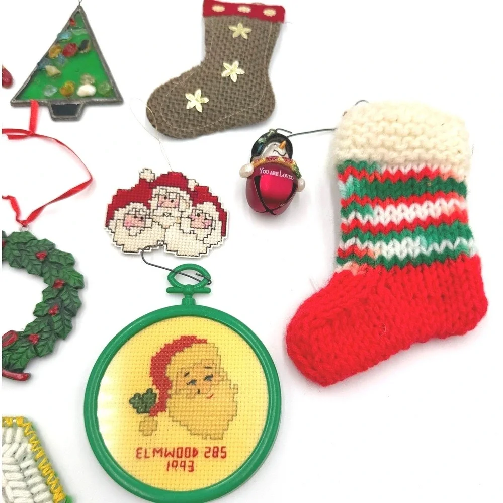 Christmas Ornament‎ Lot 12 Vintage Style Holiday Decorations Gingerbread Snowman